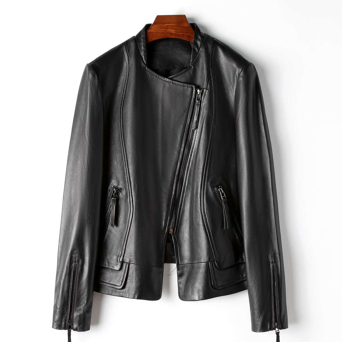 Women's Fashionable Faux Leather Coat