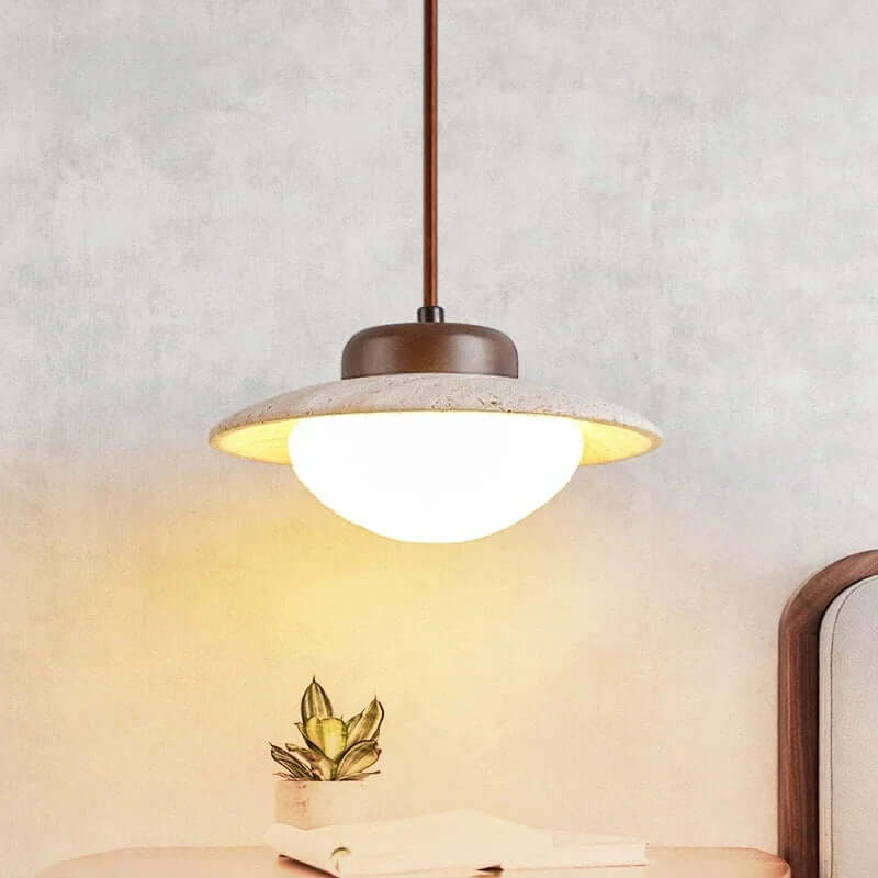 Rustic Wood and Metal LED Hanging Light - Luxivelle