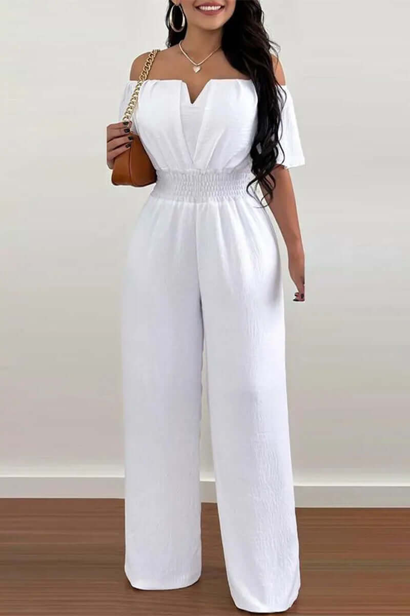 Ladies' Cold Shoulder Short Jumpsuit