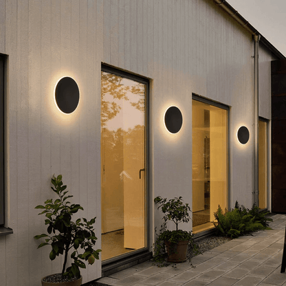 Circular Stainless Steel Outside Security Lamp