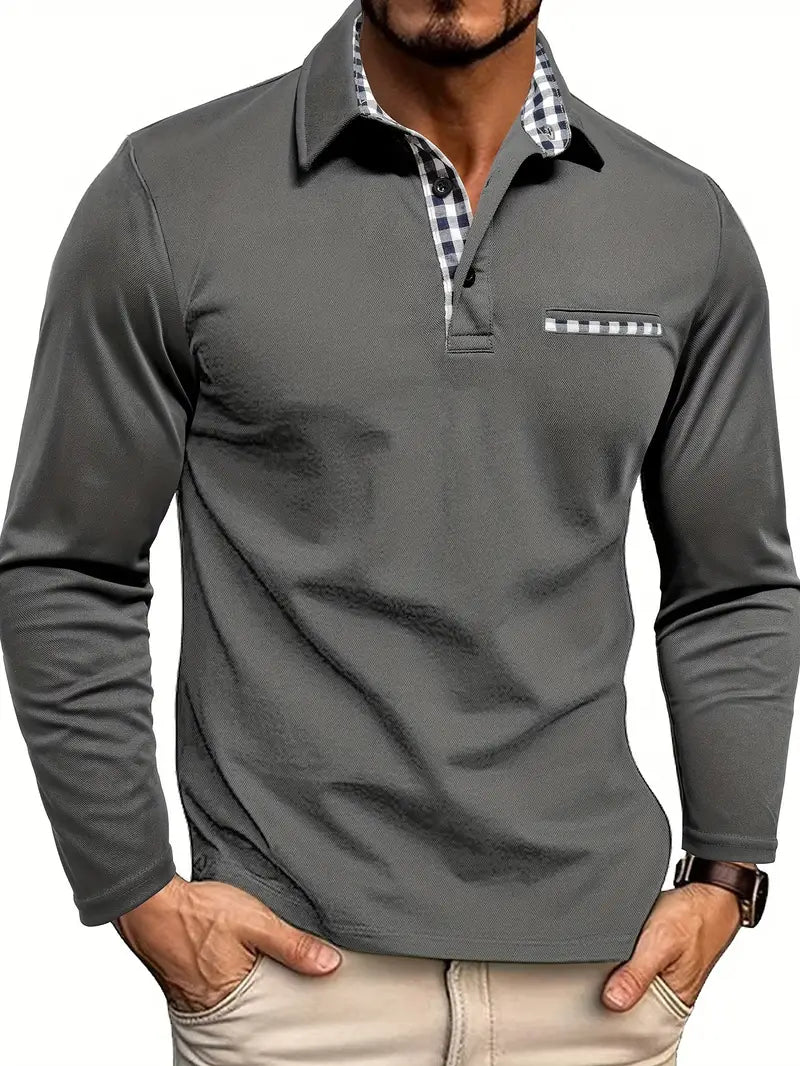 Charel | Long Sleeve Polo Shirt for Men – Stylish and Versatile-2