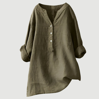 Lightweight Casual Women's Cotton Shirt Top