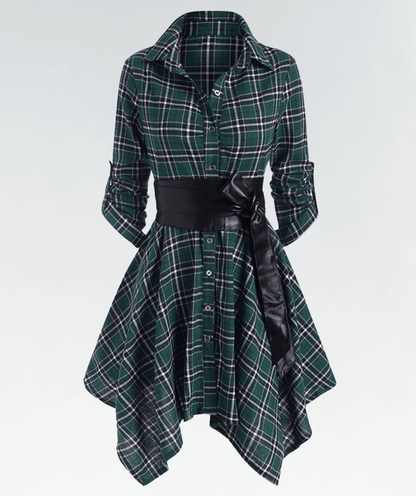 Classic Red Checkered Dress