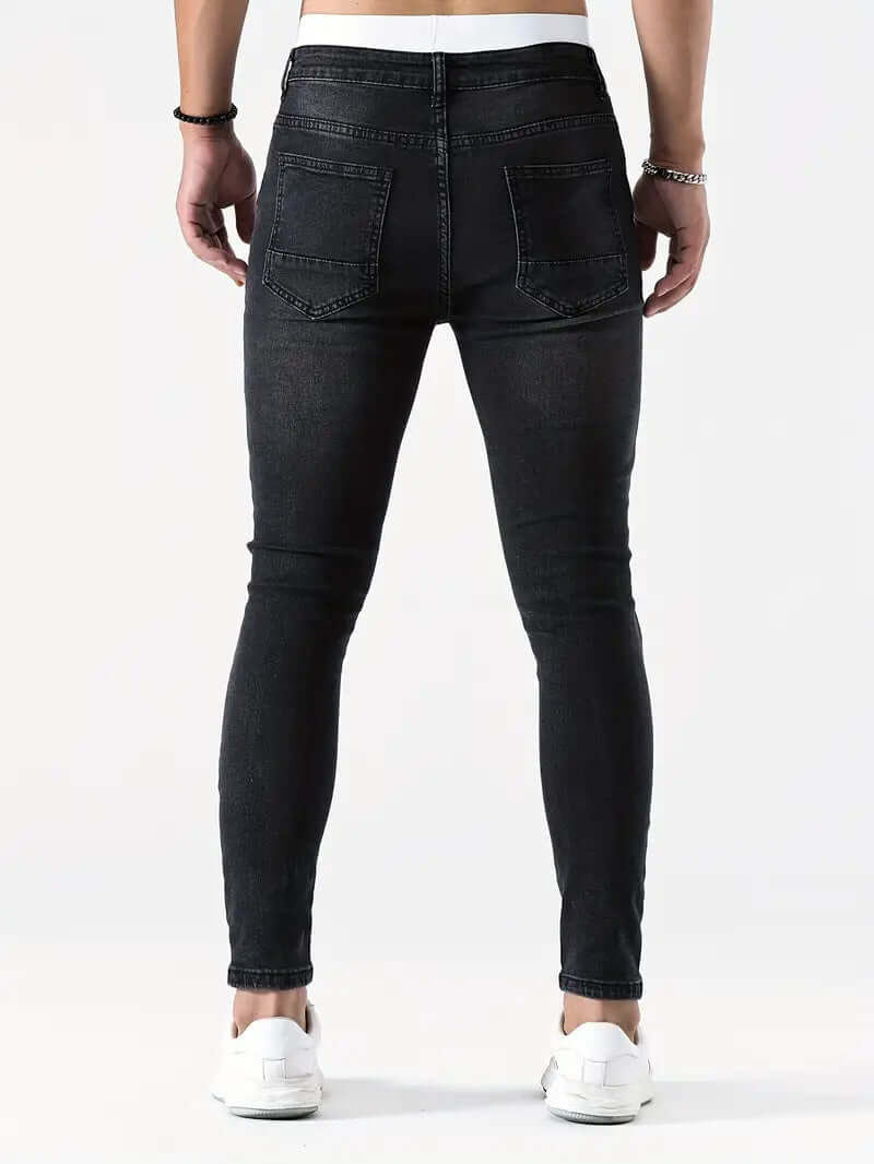 Trendy Distressed Slim Fit Jeans