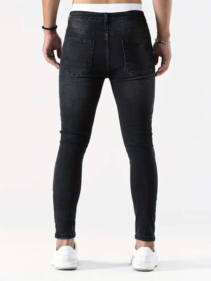 Trendy Distressed Slim Fit Jeans