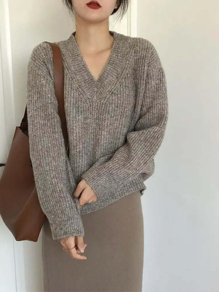 Cozy Large Cable Knit Women's Sweater