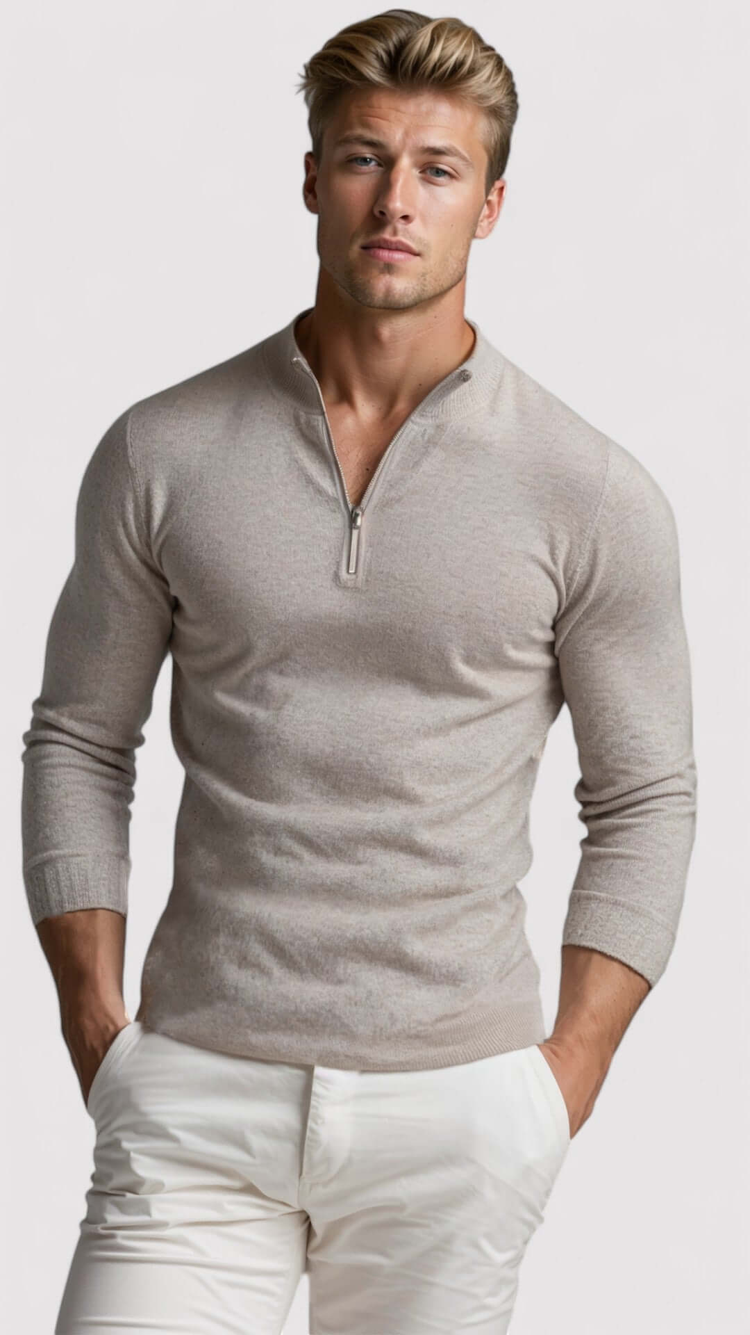 Luxury Soft Zip Neck Sweater - Luxivelle