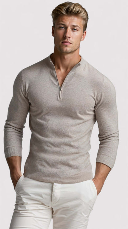 Luxury Soft Zip Neck Sweater - Luxivelle