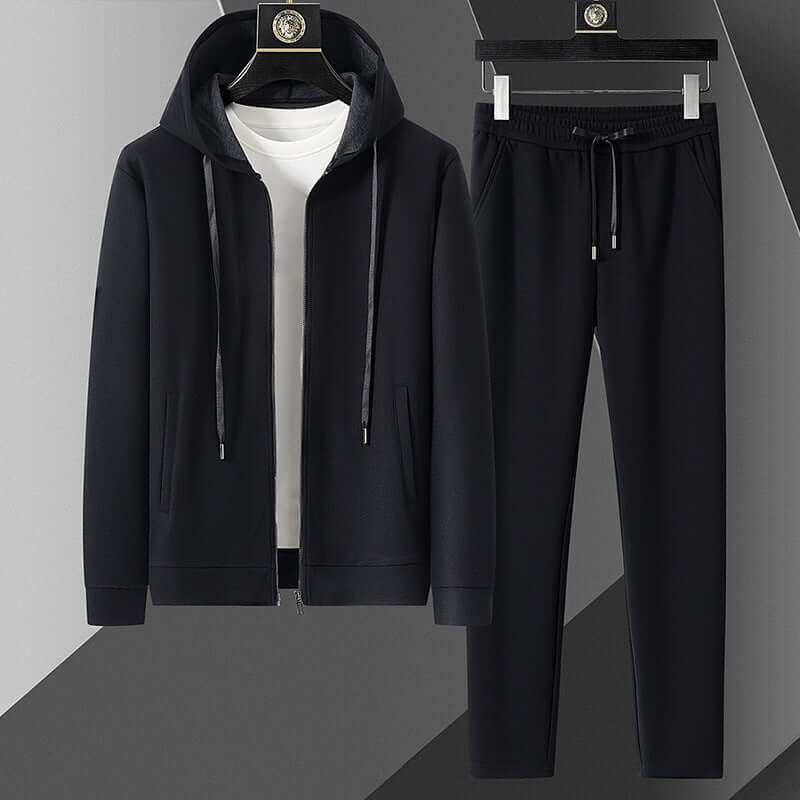 Comfortable Fit Casual Hoodie and Sweatpants Set - Luxivelle