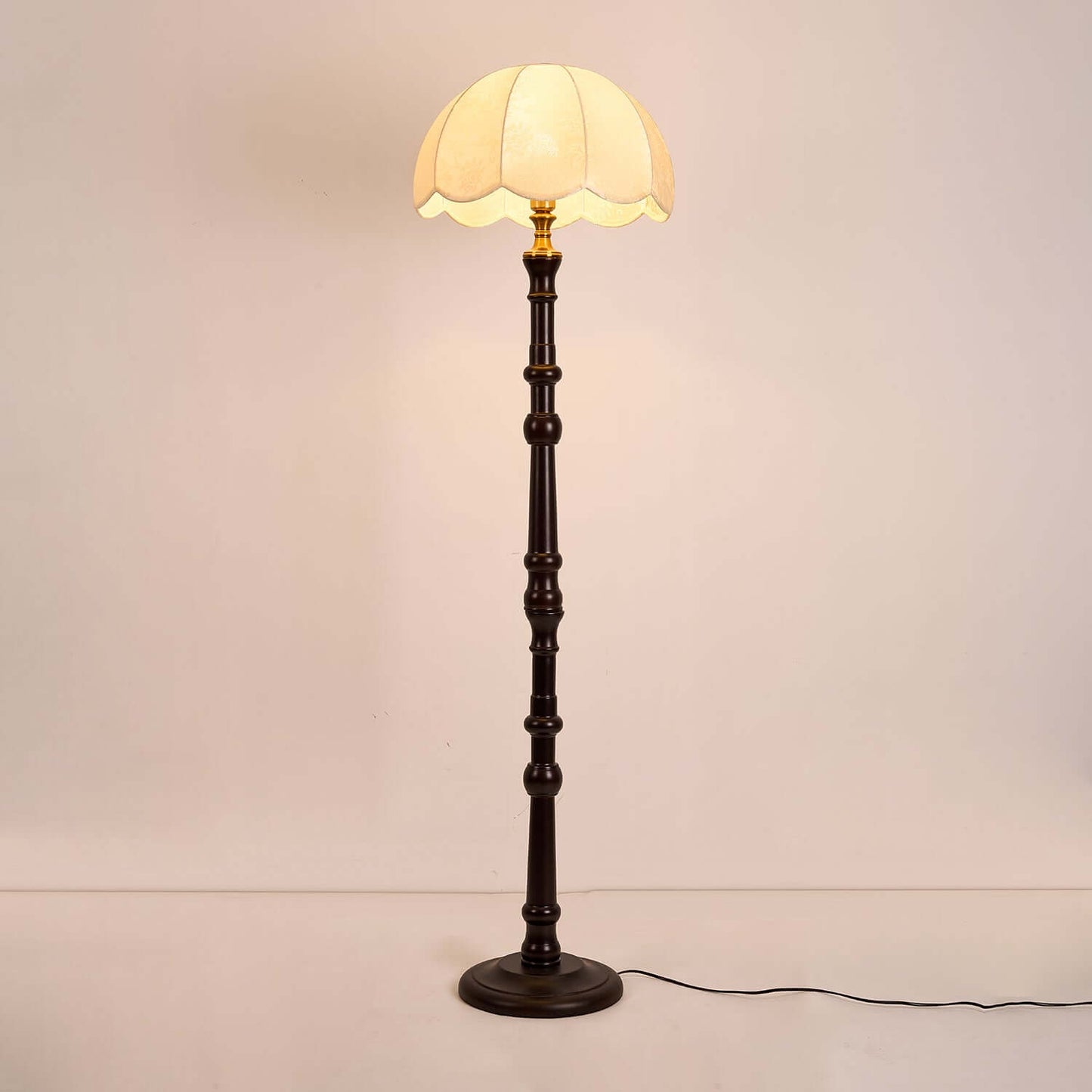 Classic Wood Table Lamp with Linen Shade