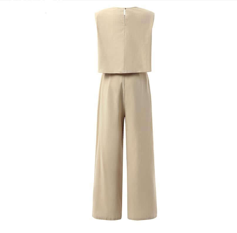 Ladies' Vest Tank & Loose Fit Pants Set