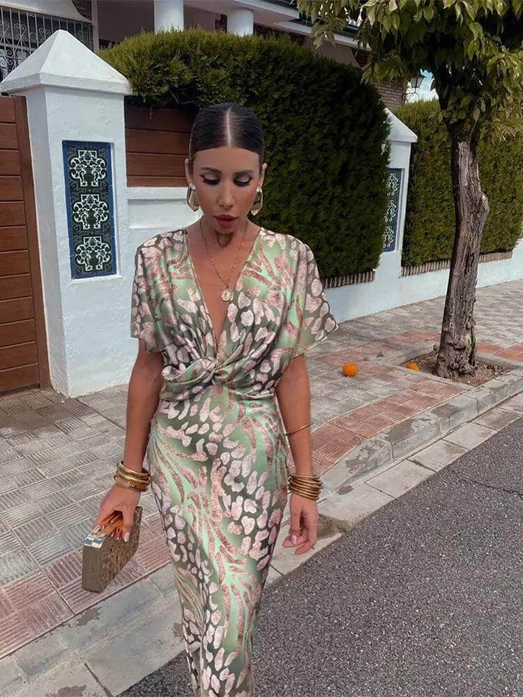 Ladies Elegant Flower Knee Length Dress