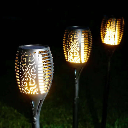 Outdoor Solar Lantern - Warm Flicker Light Effect
