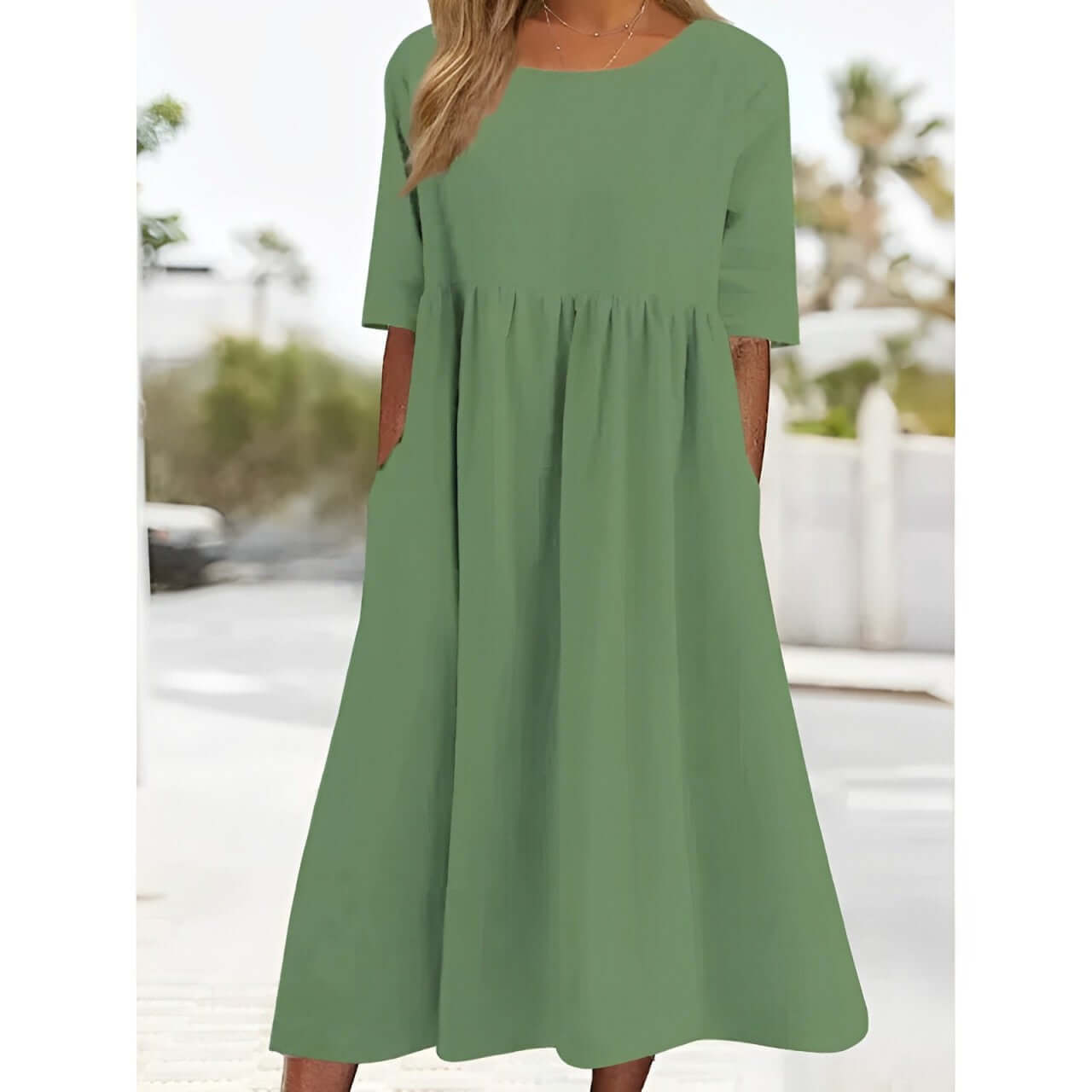 Comfortable Casual Flowy Midi Dress