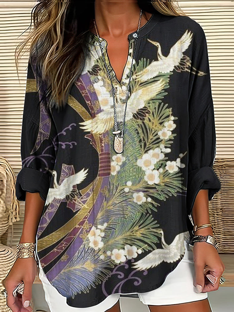 Stylish Travel Pattern Women's Blouse