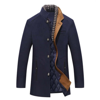 Men's Classic Fit Warm Wool Overcoat