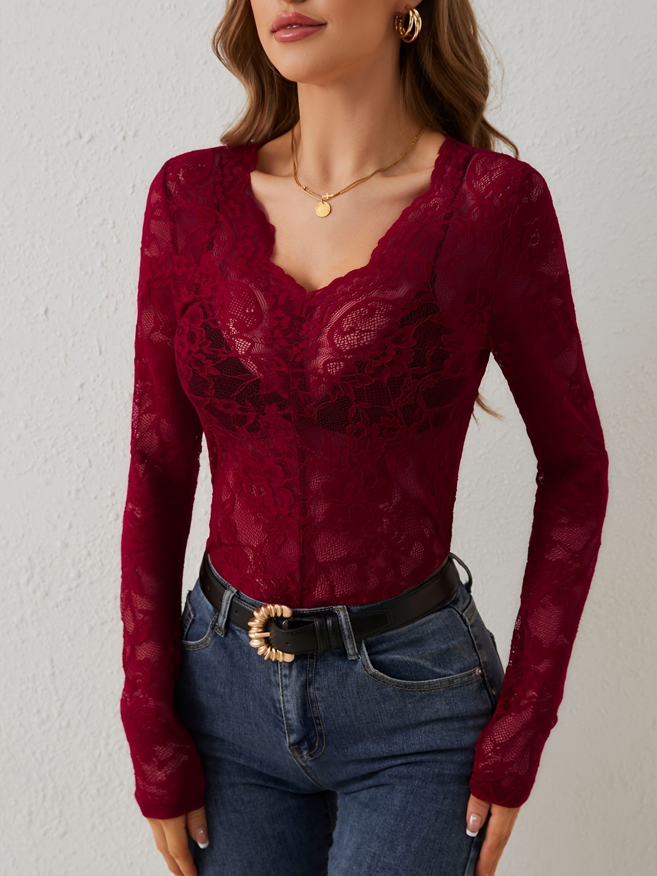 Delicate Floral Blouse for Women
