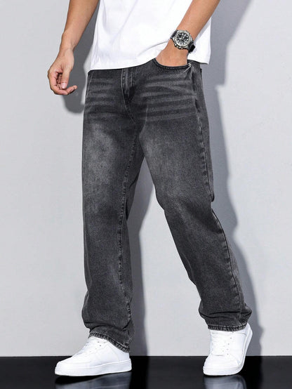 Relaxed Fit Men's Blue Jeans