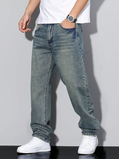Relaxed Fit Men's Blue Jeans