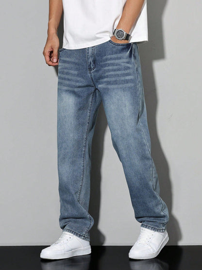 Relaxed Fit Men's Blue Jeans