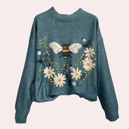 Cozy Ladies Cable Knit Sweater