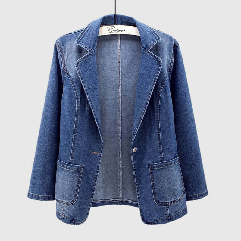 Relaxed Fit Casual Women's Denim Jacket - Luxivelle