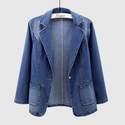 Relaxed Fit Casual Women's Denim Jacket - Luxivelle