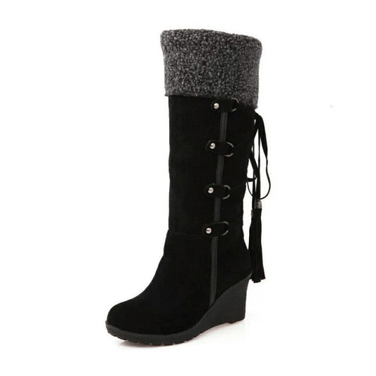 Low Heel Snow Boots with Zipper and Sleek Design for Women - Luxivelle