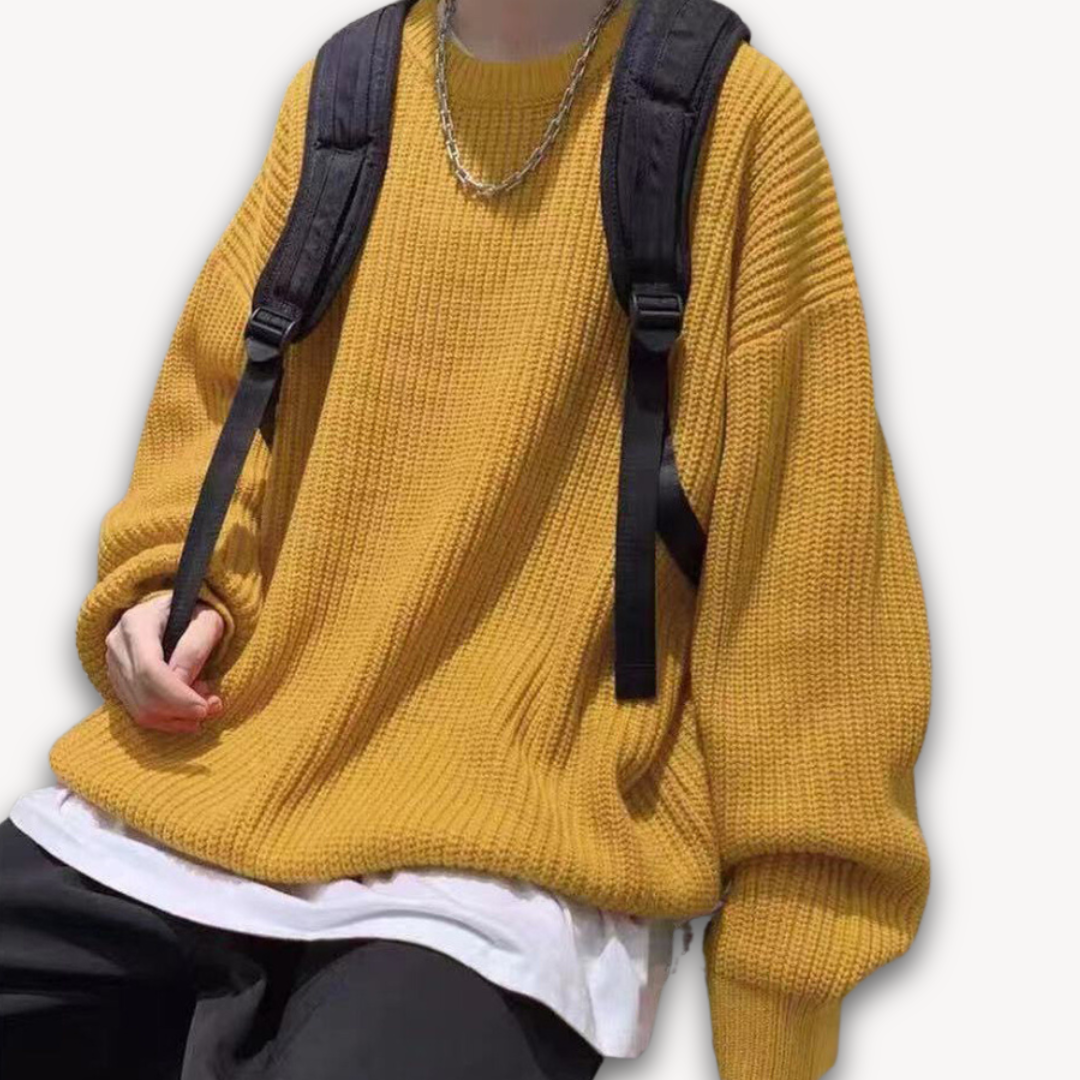 Cozy Large Knit Sweater for Men - Luxivelle