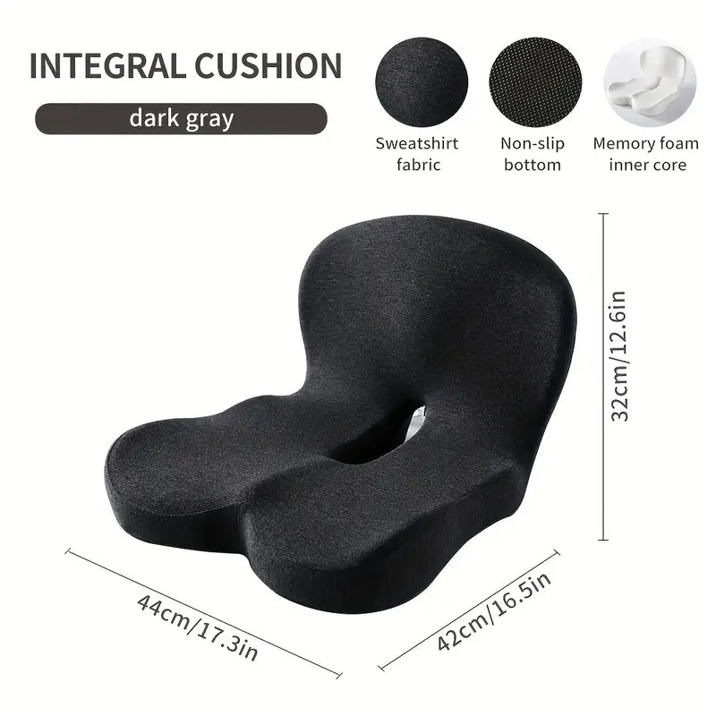 Contoured Support Back Cushion - Ergonomic Seat Relief