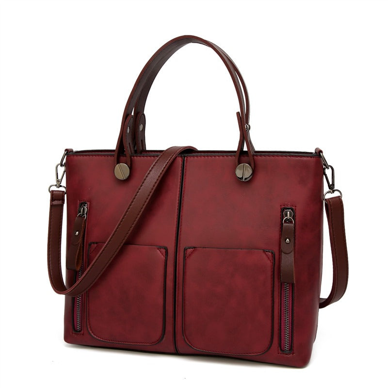 Classic Ladies Genuine Leather Tote Bag