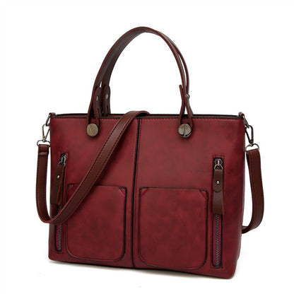 Classic Ladies Genuine Leather Tote Bag