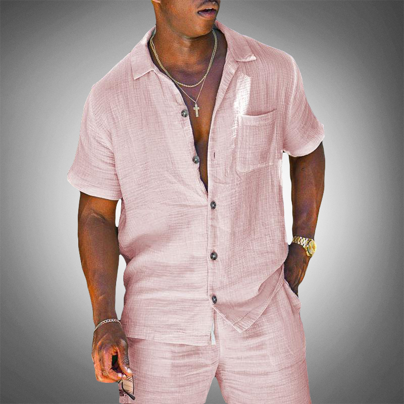 Lightweight Summer Mens Cotton Linen Suit Set
