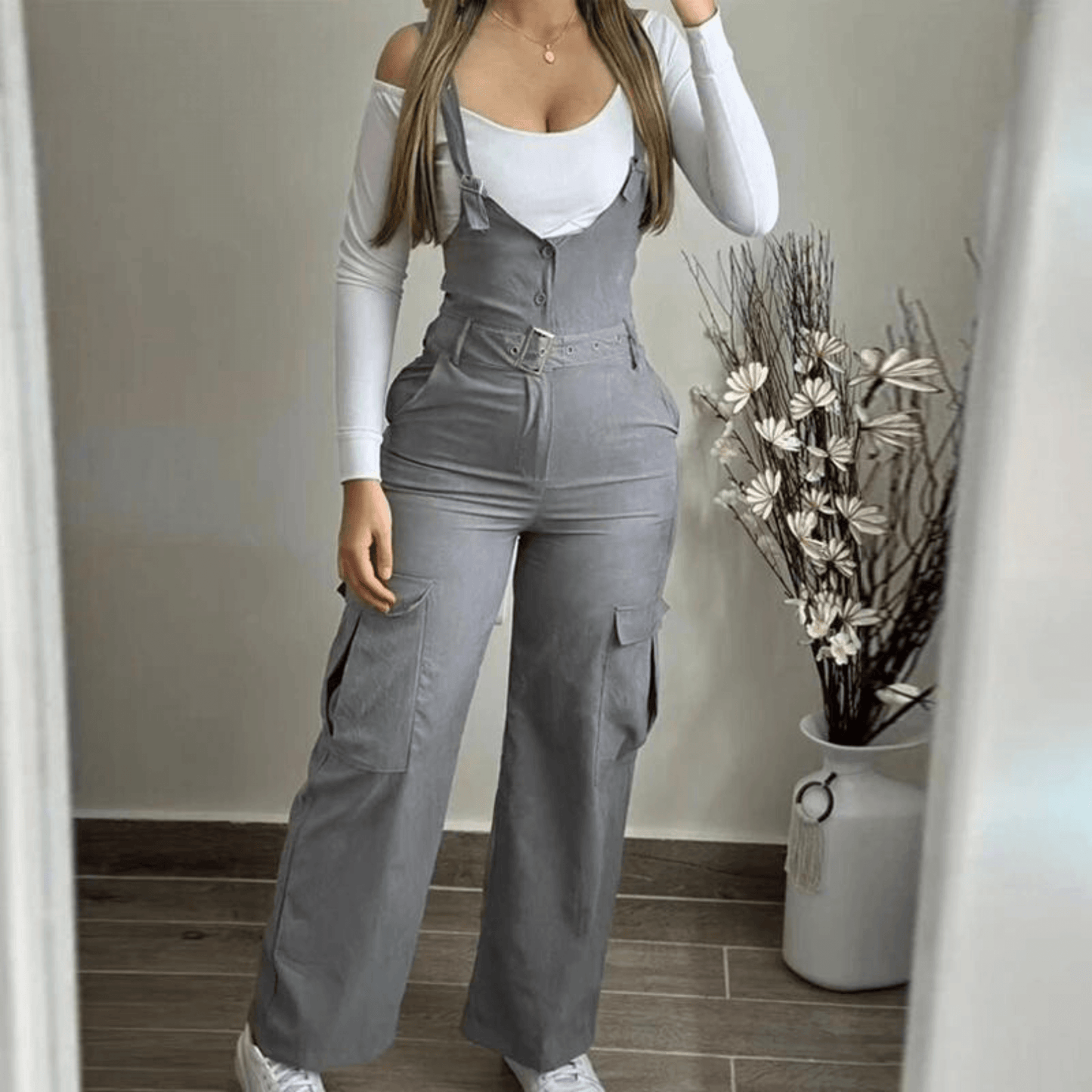 Loose Fit Women's Jeans Overalls