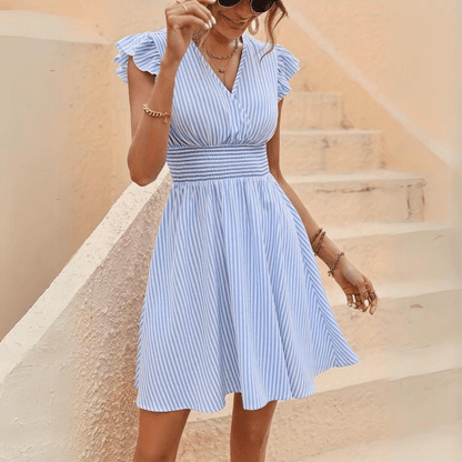 Classic Patterned Knee Length Dress
