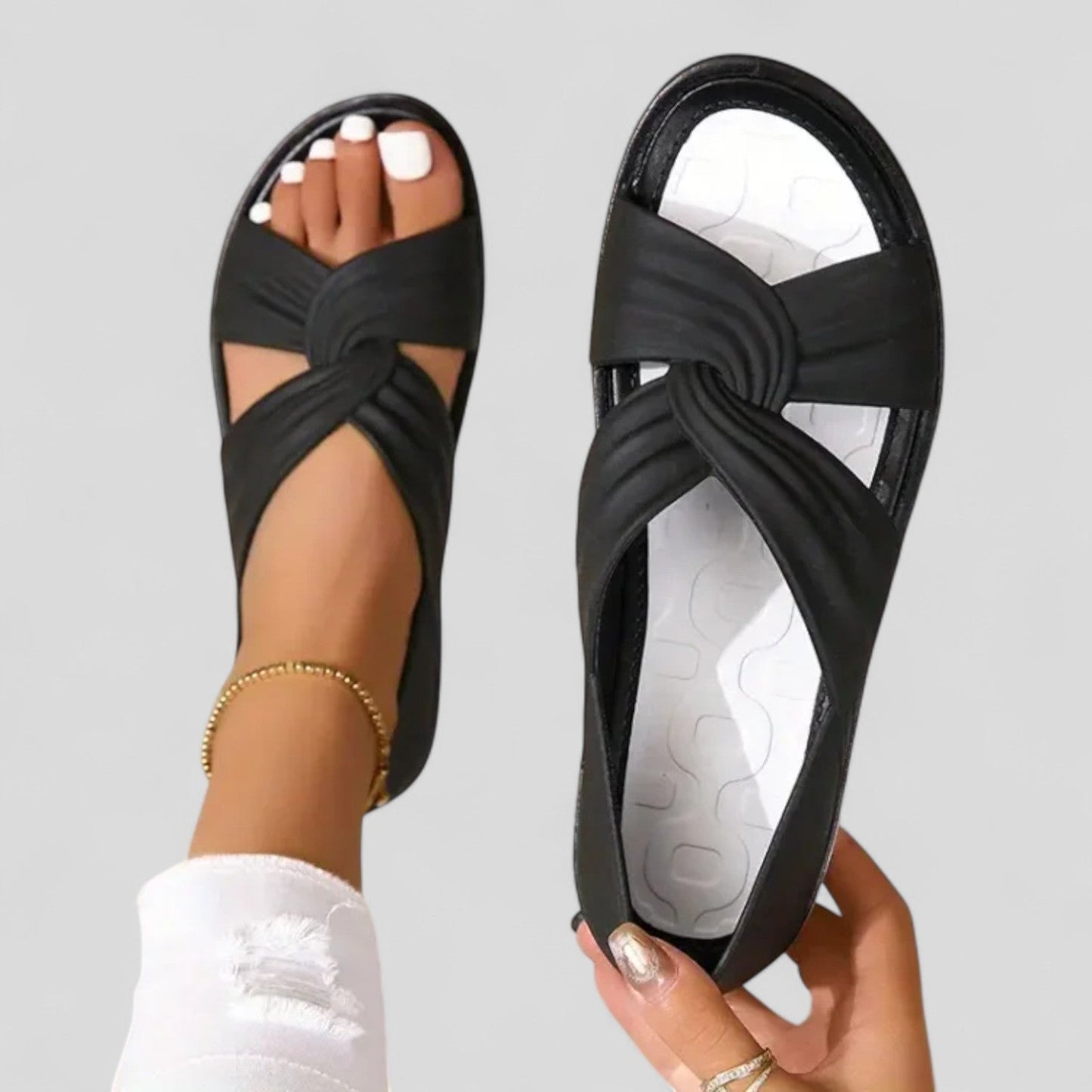 Comfortable Women's Leather Summer Sandals - Luxivelle
