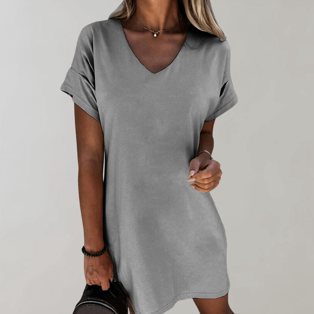 Comfortable Summer Short Dress - Sleeveless - Luxivelle