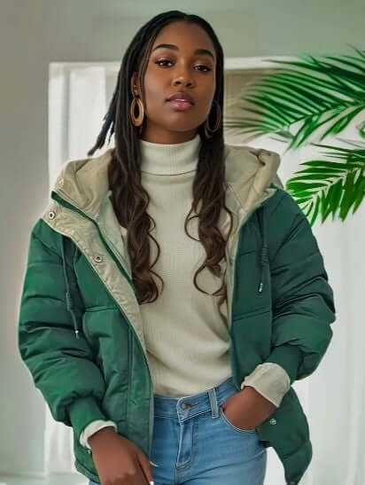 Warm Women's Hooded Fleece Coat