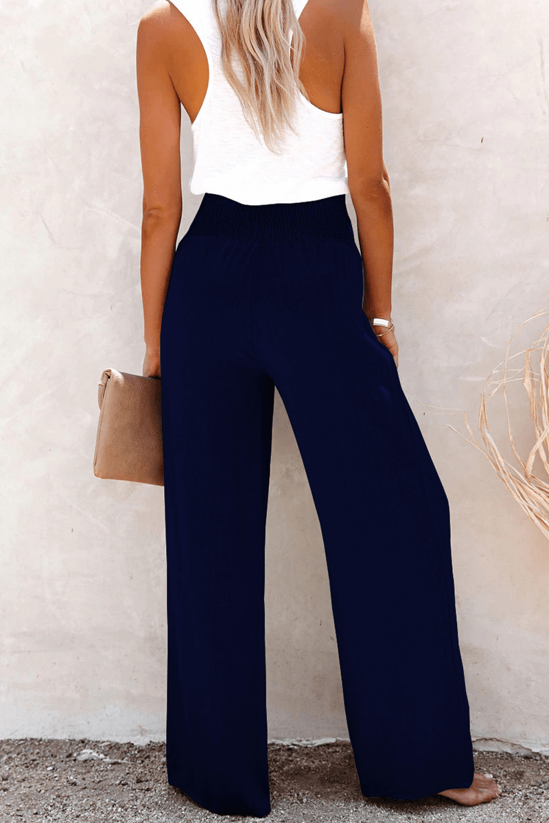 Ladies Comfortable Loose Fit Pants with Button Fly