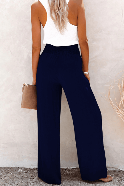 Ladies Comfortable Loose Fit Pants with Button Fly