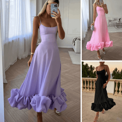 Beautiful Floral Print Mid Length Dress