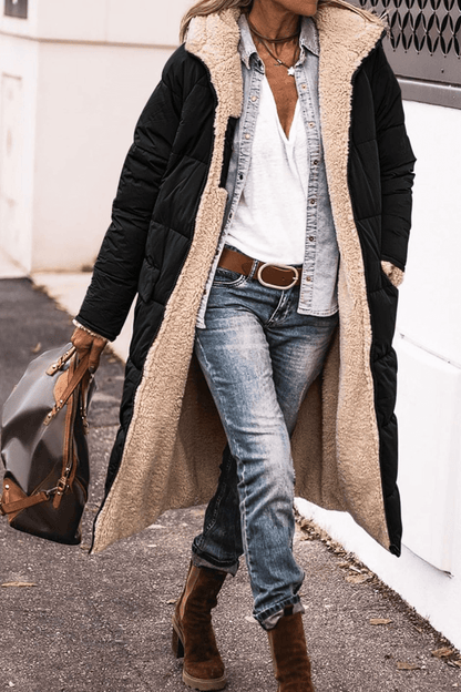 Warm Double Sided Women's Parka Coat
