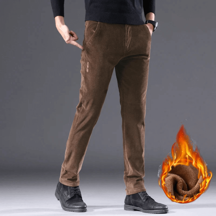 Warm Insulated Corduroy Snow Pants