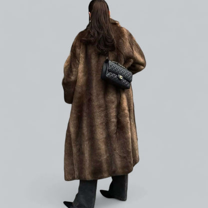 Luxurious Fake Fur Winter Trench Coat