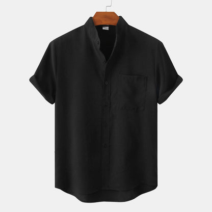Men's Breathable Short Sleeve Relaxed Fit Casual Shirt