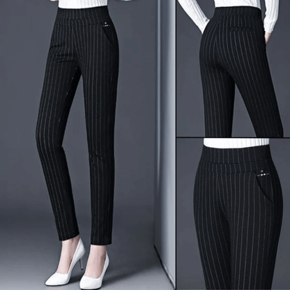 Comfortable High Waisted Straight Leg Women's Pants