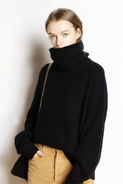 Warm Ladies Crew Neck Knit Sweater