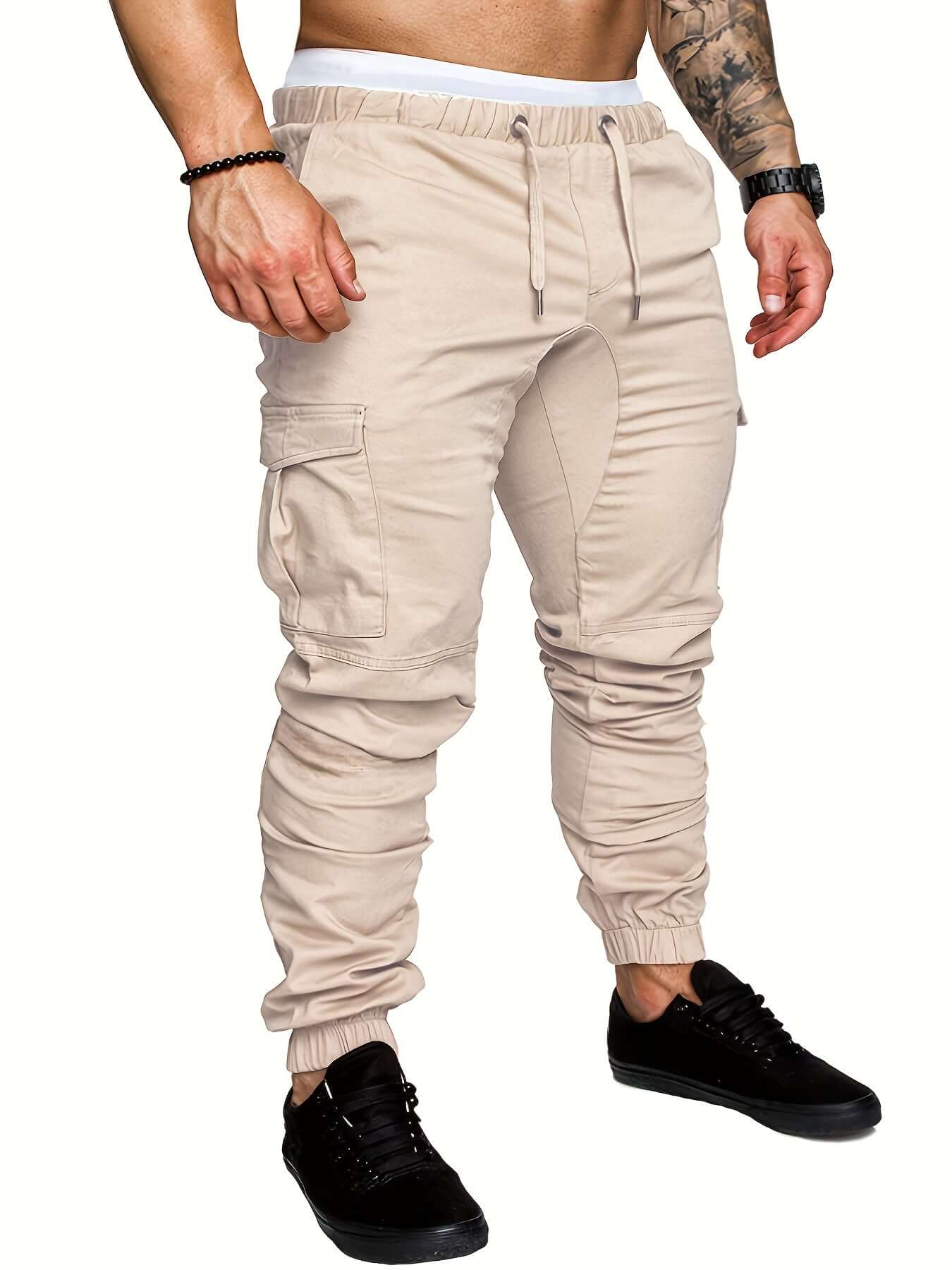 Comfortable Elastic Waist Jogger Pants for Men