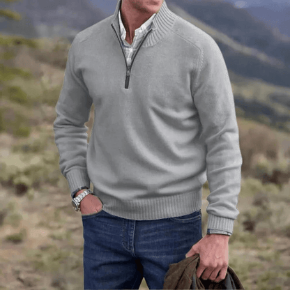 Cozy Men's Crew Neck Wool Sweater - Luxivelle