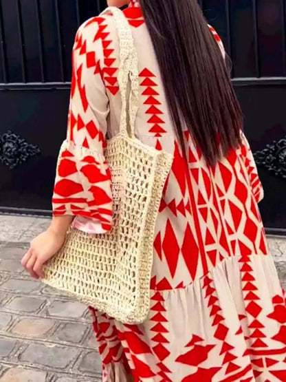 Fashionable Print Long Maxi Dress